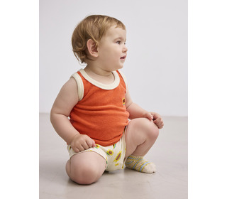 Flower Stripes short socks - Bobo Choses