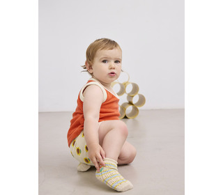 Flower Stripes short socks - Bobo Choses