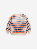 Striped terry cloth sweatshirt