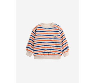 Striped terry cloth sweatshirt - Bobo Choses