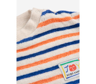 Striped terry cloth sweatshirt - Bobo Choses