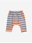 Striped terry cloth harem pants