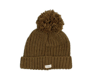 Pom pom soft knit hat - kaki - Búho