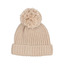 Pom pom soft knit hat - natural - Búho