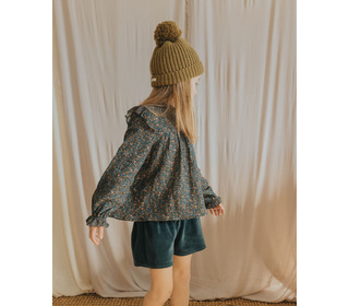 Pom pom soft knit hat - kaki - Búho