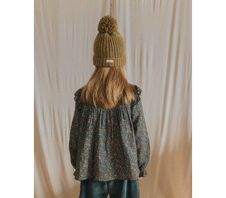 Pom pom soft knit hat - kaki - Búho