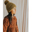 Pom pom soft knit hat - kaki - Búho