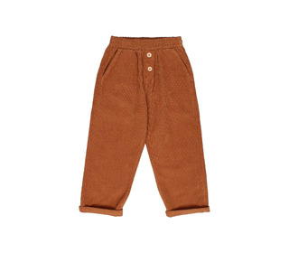 Soft velour pants - toffee - Búho