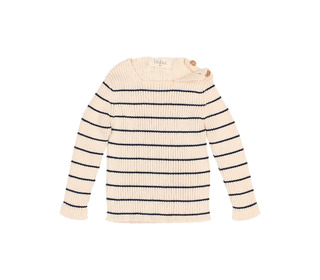 BB Rib knit jumper - ecru/navy - Búho