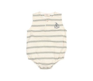 BB Stripes romper - sage green - Búho