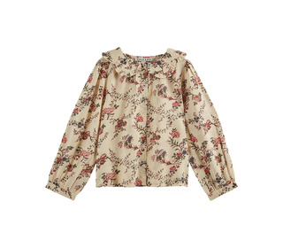 Blouse imprimee orchid - ecru - Emile et Ida