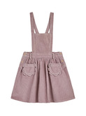 Robe tablier poches fleurs - mauve