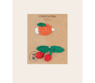 Lot de 2 barettes fruits - multico - Emile et Ida