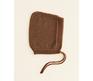 Pixie bonnet Isidor - mocha - Hvid