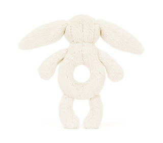 Bashful cream bunny ring rattle - Jellycat