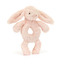 Bashful blush bunny ring rattle - Jellycat