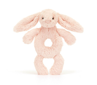 Bashful blush bunny ring rattle - Jellycat