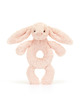 Bashful blush bunny ring rattle