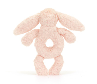 Bashful blush bunny ring rattle - Jellycat