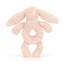 Bashful blush bunny ring rattle - Jellycat