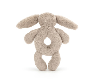 Bashful beige bunny ring rattle - Jellycat