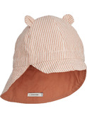 Gorm reversible seersucker sun hat  - tuscany rose / sandy