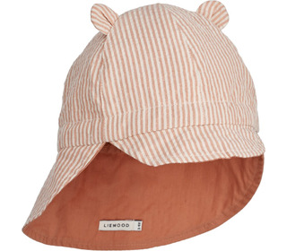 Gorm reversible seersucker sun hat  - tuscany rose / sandy - Liewood