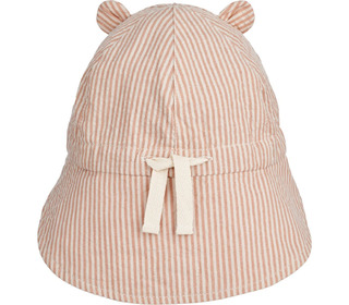 Gorm reversible seersucker sun hat  - tuscany rose / sandy - Liewood