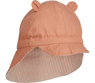 Gorm reversible seersucker sun hat  - tuscany rose / sandy - Liewood