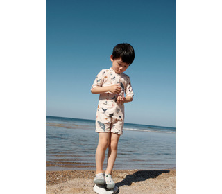 Max printed shortsleave swim jumpsuit - sea creature / sandy - Liewood