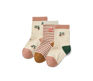 Silas socks 3 pack - peach sea shell mix - Liewood