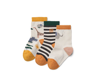 Silas socks 3 pack - safari/sandy mix - Liewood