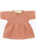 Robe Faustine en coton double gaze - marsala