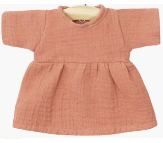 Robe Faustine en coton double gaze - marsala - Minikane