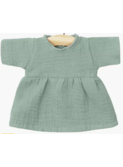 Robe Faustine en coton double gaze - vert baltique