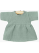 Robe Faustine en coton double gaze - vert baltique