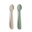 Silicone feeding spoons 2 pack - cambridge blue/shifting sand - Mushie