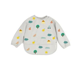 Long sleeve bib - tiny bits - The Cotton Cloud