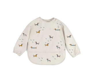 Long sleeve bib - teckel - The Cotton Cloud