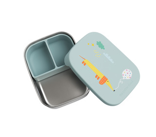 Stainless steel lunchbox with removable compartments - flying dog - The Cotton Cloud