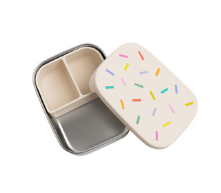 Stainless steel lunchbox with removable compartments - confetti - The Cotton Cloud