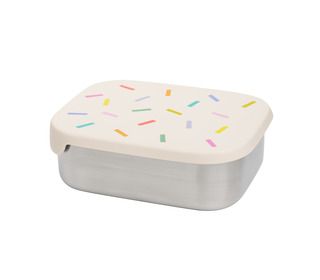 Stainless steel lunchbox with removable compartments - confetti - The Cotton Cloud