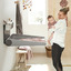 Leander Wally wall mounted changing table, dusty grey - Leander