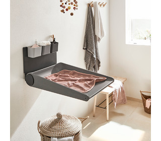 Leander Wally wall mounted changing table, dusty grey - Leander