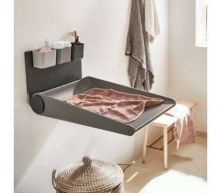 Leander Wally wall mounted changing table, dusty grey - Leander